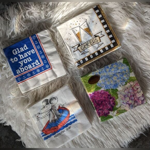 Vintage Beverage Napkins - Picture 1 of 13